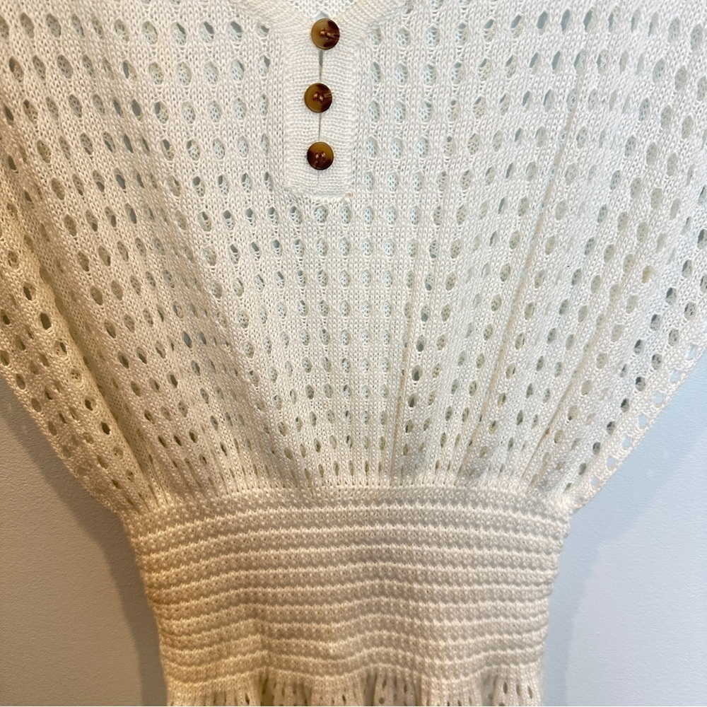 CupShe Crochet Knit V-neck Swim Cover Up - Tunic Top M - Picture 3 of 6